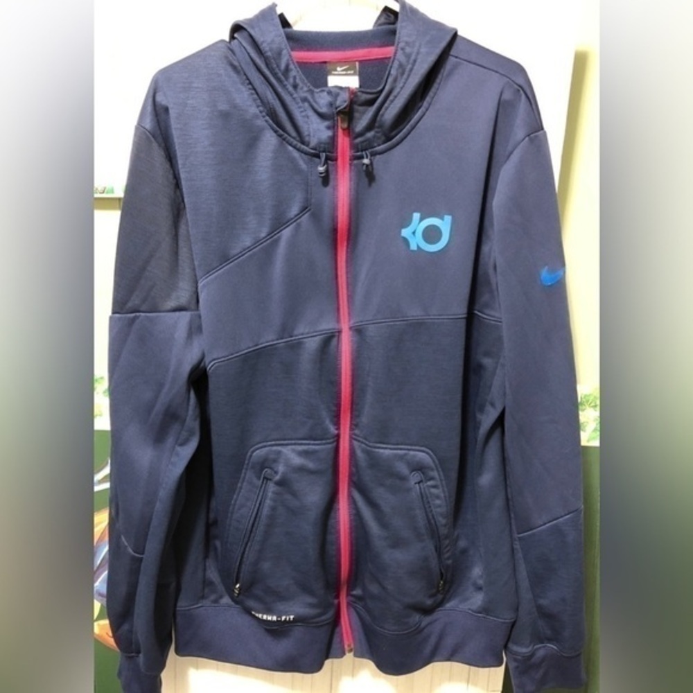🧧Nike KD Accelerate Hero Therma-Fit Blue & Red Hooded Jacket